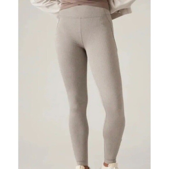 Athleta Delancey Herringbone Tight Light Oatmeal Asphalt White 487663-07 Size 2X - Picture 5 of 10